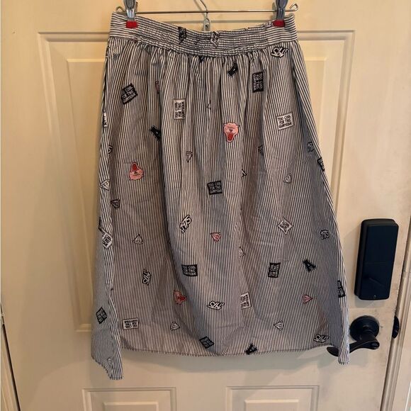 Zara Too Cool For This Guateque pinstripe skirt midi - Picture 4 of 4